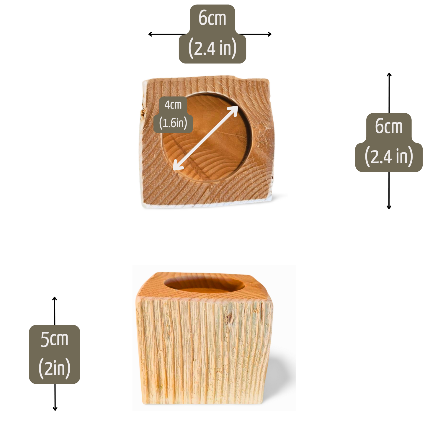 Set of 4 Tea light candle holders