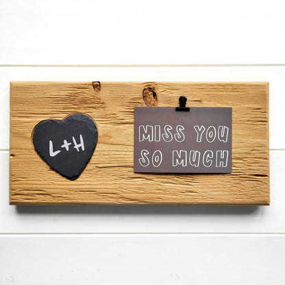 Clipboard mit Herz aus Schiefer