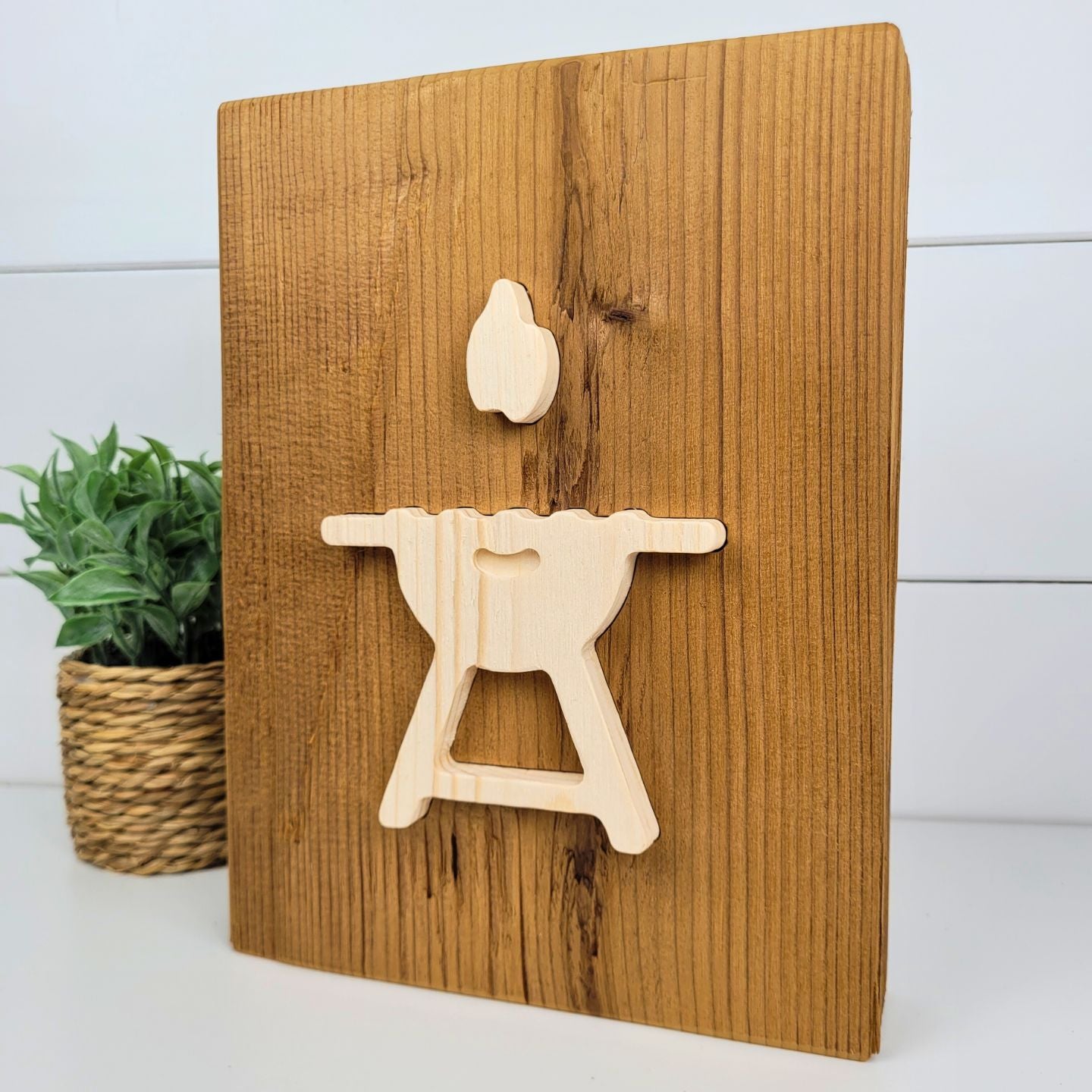 BBQ | Grill - Rustic Wooden Beam Sign