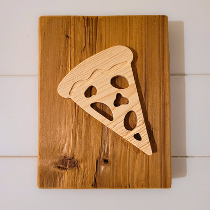 Pizza - Rustic Wooden Beam Sign