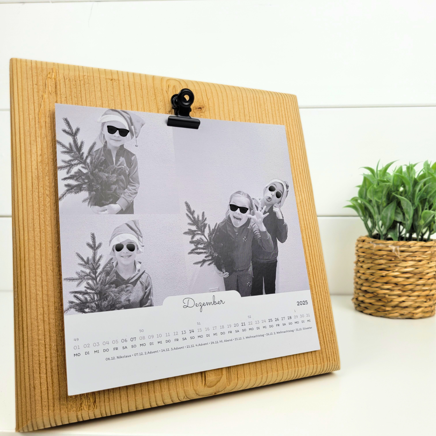 Calendar Holder | Rustic Reclaimed Wood 