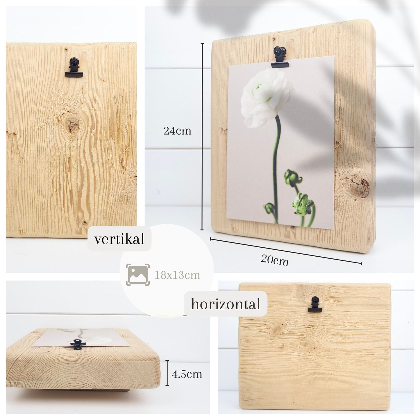 Wood Clipboard Photo Holder